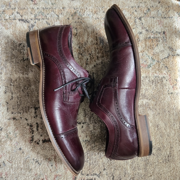Stacy Adams Leather Dickinson Cap Toe Oxford Shoes - Picture 5 of 10